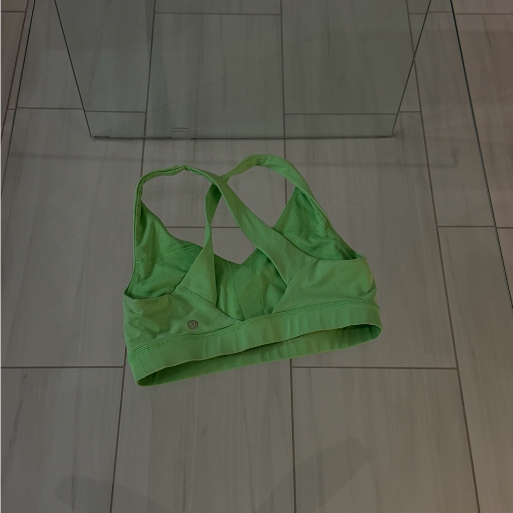 Lululemon Athletica Vibrant Green Sports Bra